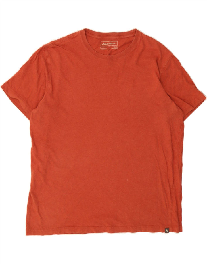 EDDIE BAUER Mens Tall T-Shirt Top XL Red Cotton Vintage Eddie Bauer and Second-Hand Eddie Bauer from Messina Hembry 