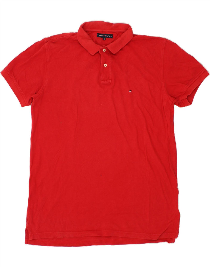 TOMMY HILFIGER Mens Polo Shirt XL Red Cotton | Vintage Tommy Hilfiger | Thrift | Second-Hand Tommy Hilfiger | Used Clothing | Messina Hembry 