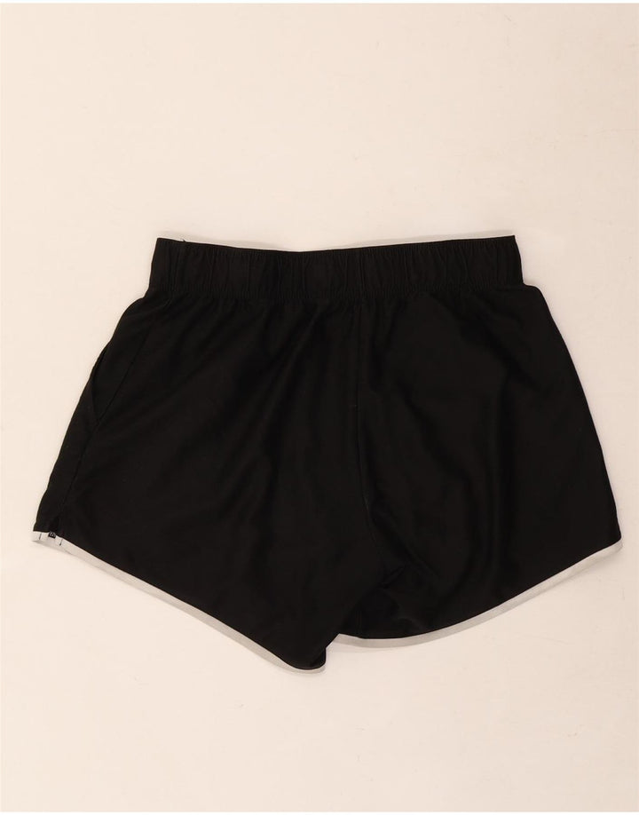 Nike Womens Graphic Sport Shorts UK 8 Small  Black Polyester