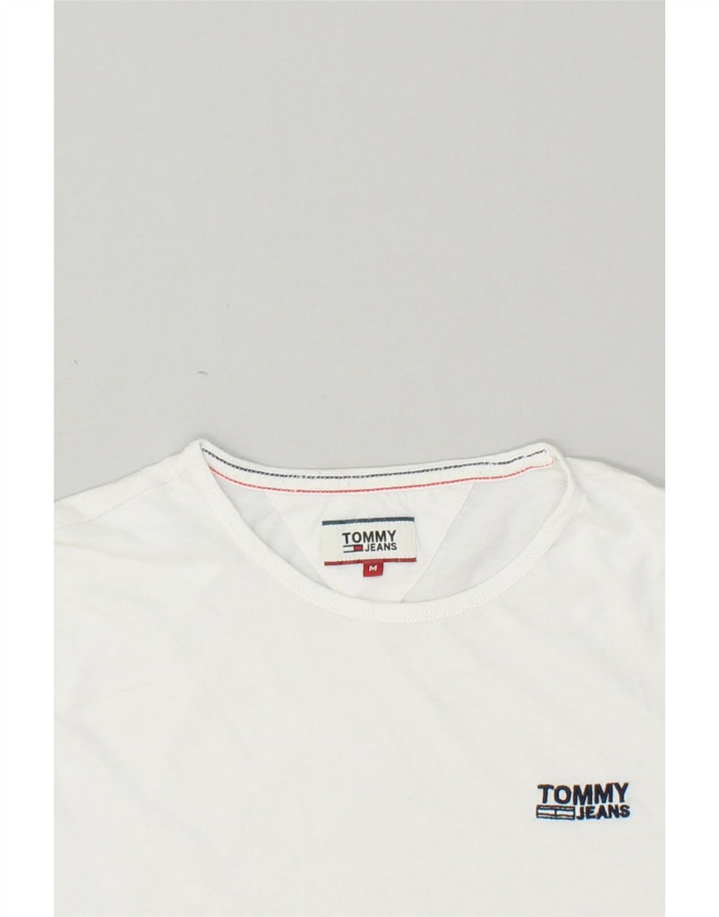 TOMMY HILFIGER Mens T-Shirt Top Medium White Cotton | Vintage Tommy Hilfiger | Thrift | Second-Hand Tommy Hilfiger | Used Clothing | Messina Hembry 