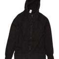Reebok Womens Zip Hoodie Sweater UK 14 Medium Black Cotton