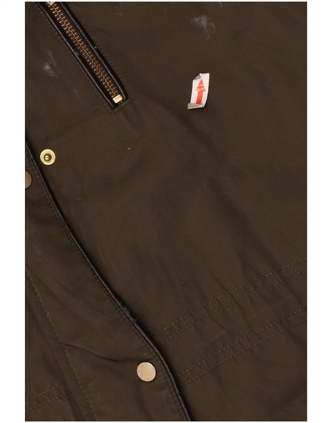 Oasis Womens Hooded Parka Jacket UK 14 Medium Khaki Polyester