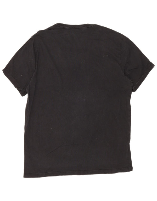 CONVERSE Mens Graphic T-Shirt Top Medium Navy Blue Cotton