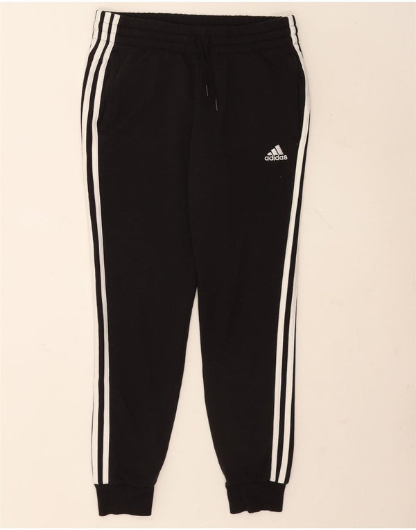 Adidas Womens Tracksuit Trousers Joggers UK 8 /10 Small Black Cotton