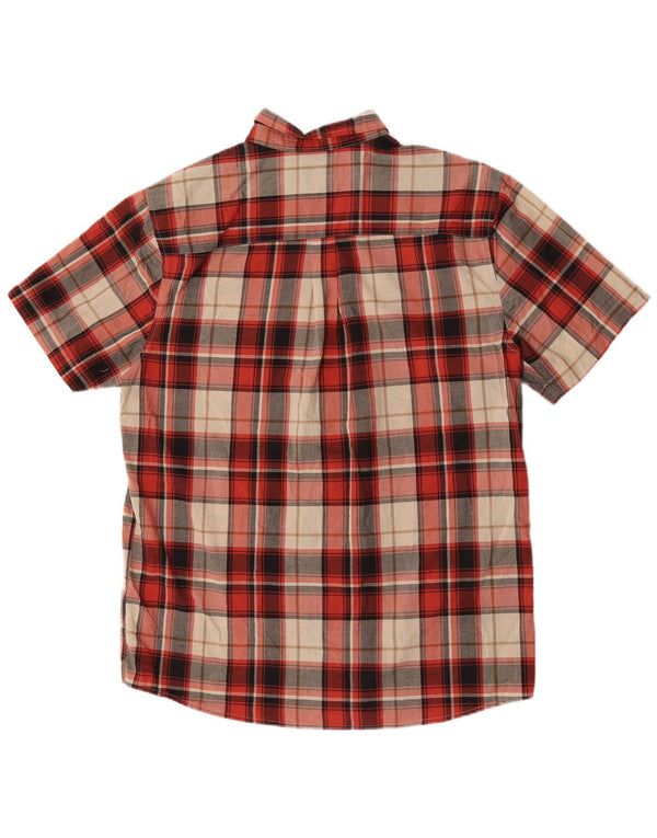 O'Neill Mens Short Sleeve Classic Fit Shirt XL Red Check Cotton