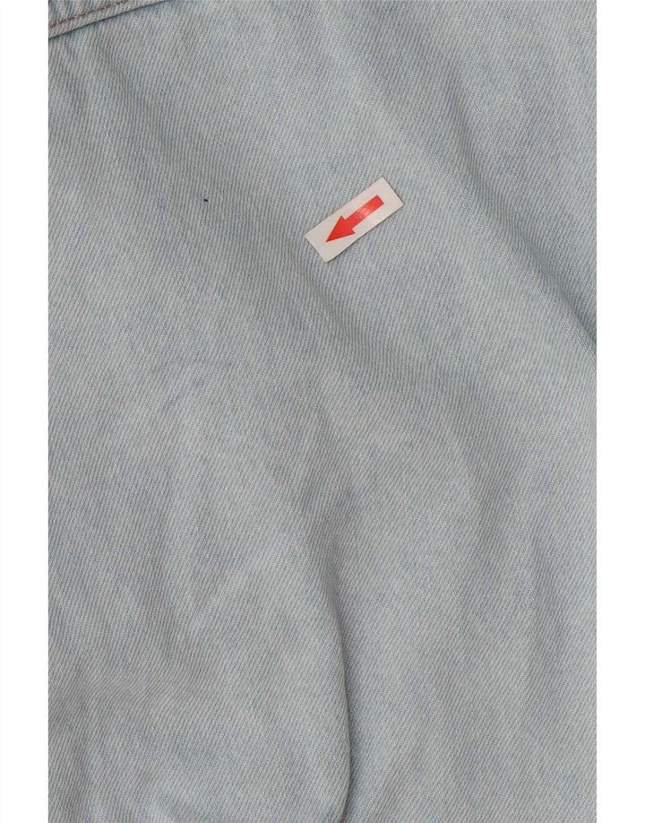 Topshop Womens Oversized Denim Jacket UK 8 Small Blue Cotton