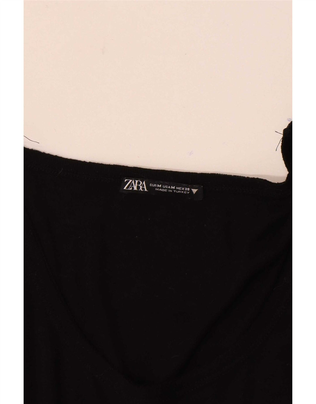 Zara Womens Top Long Sleeve UK 12 Medium Black