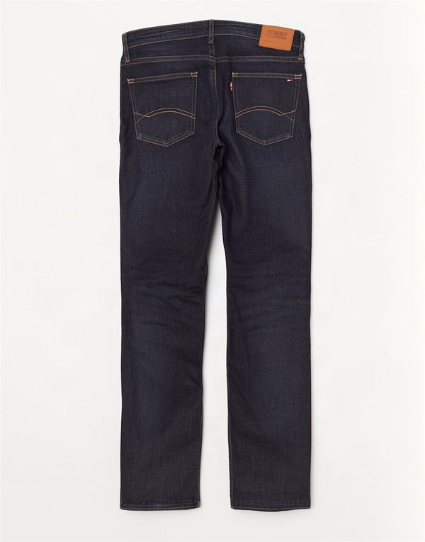 Tommy Hilfiger Mens Straight Jeans W34 L34 Navy Blue Cotton