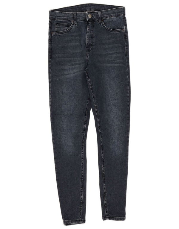 Topshop Womens Skinny Jeans W28 L26 Navy Blue Cotton