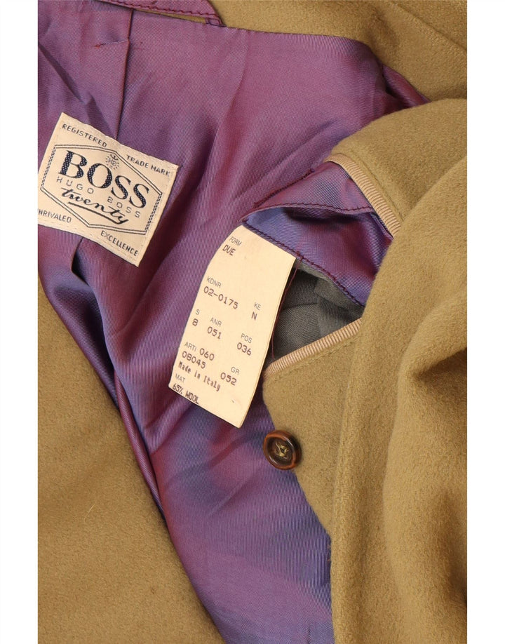 HUGO BOSS Mens 2 Button Blazer Jacket EU 52 XL Beige Wool