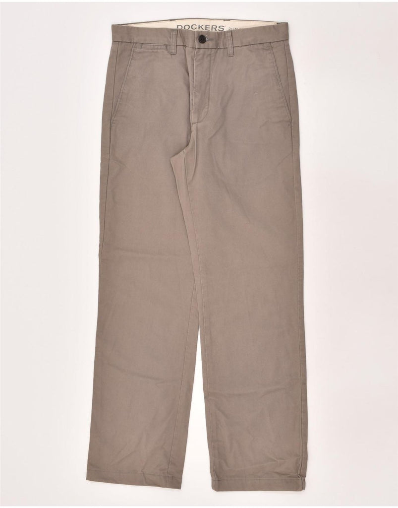 DOCKERS Mens Slim Fit Chino Trousers W33 L31 Grey Cotton | Vintage Dockers | Thrift | Second-Hand Dockers | Used Clothing | Messina Hembry 