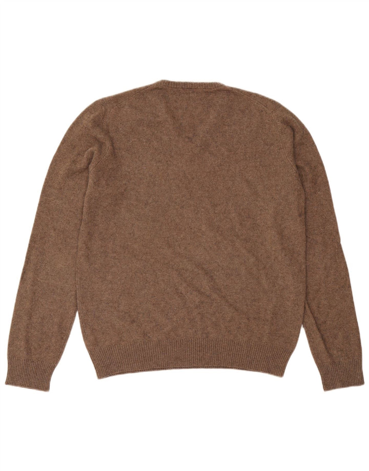 Sisley Womens V-Neck Jumper Sweater UK 18 XL Brown