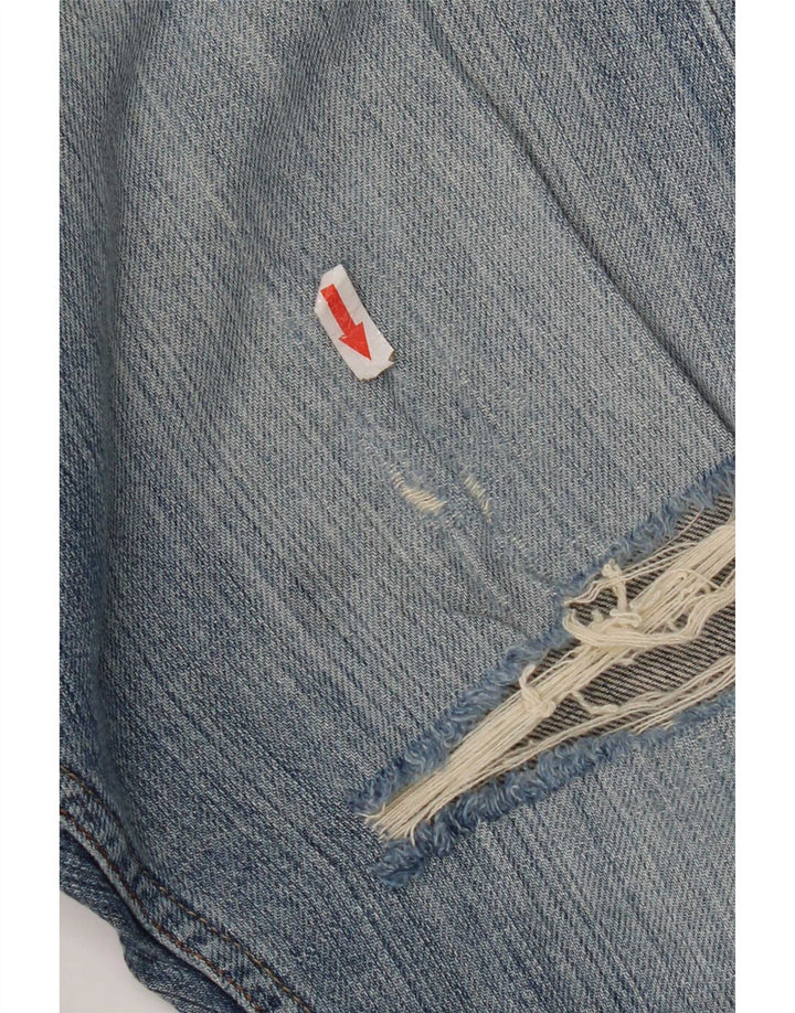 Levi's Mens 514 Distressed Slim Straight Jeans W33 L30 Blue Cotton