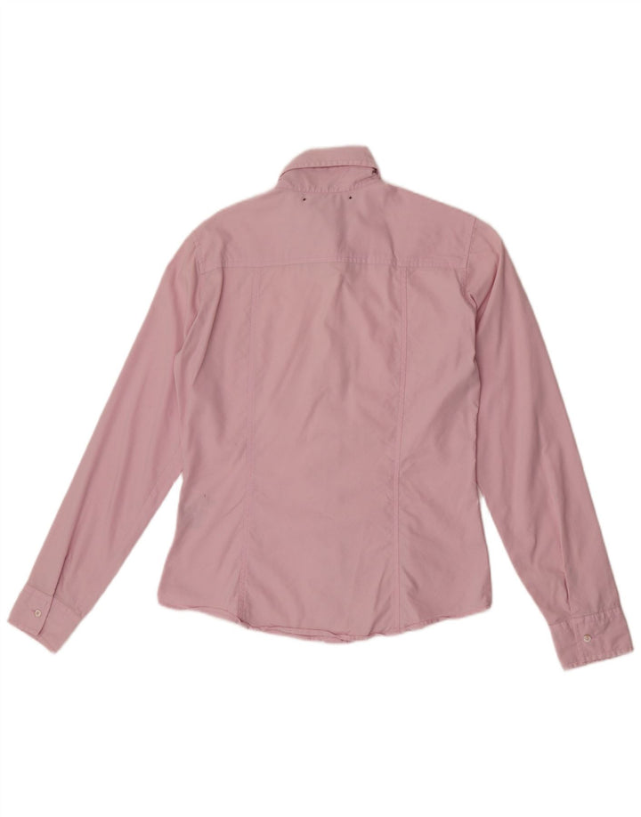 JECKERSON Womens Shirt UK 14 Medium Pink Cotton