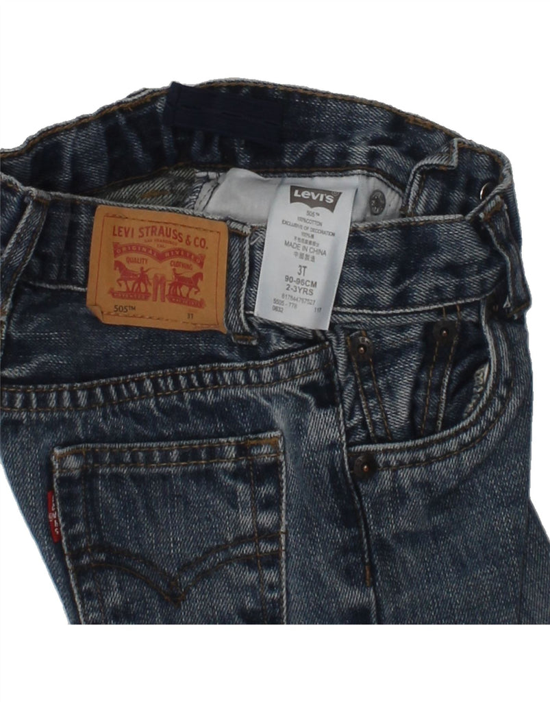 LEVI'S Boys 505 Straight Jeans 2-3 Years W20 L14 Navy Blue Cotton | Vintage Levi's | Thrift | Second-Hand Levi's | Used Clothing | Messina Hembry 