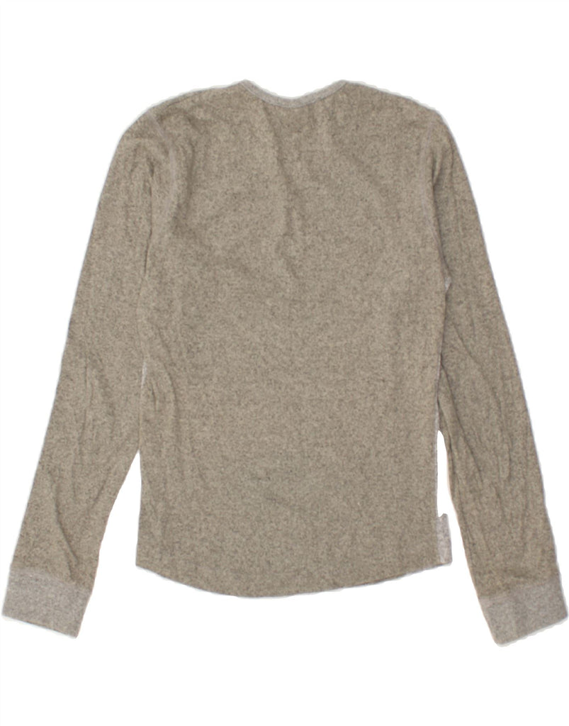 LEE Womens Top Long Sleeve UK 12 Medium Grey Colourblock Cotton | Vintage Lee | Thrift | Second-Hand Lee | Used Clothing | Messina Hembry 