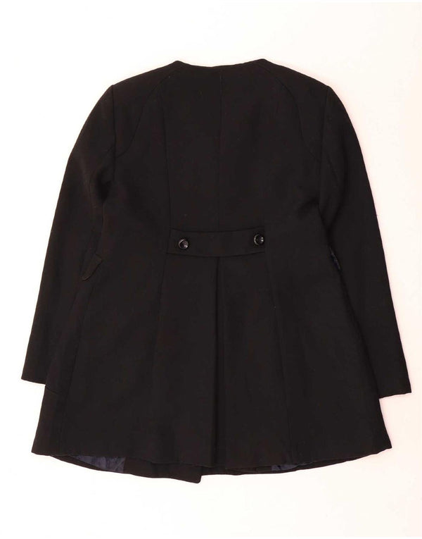 Zara Womens Double Breasted Coat UK 18 XL Black