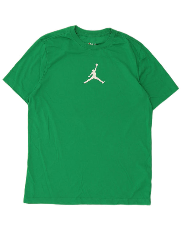 Jordan Mens T-Shirt Top Medium Green Cotton