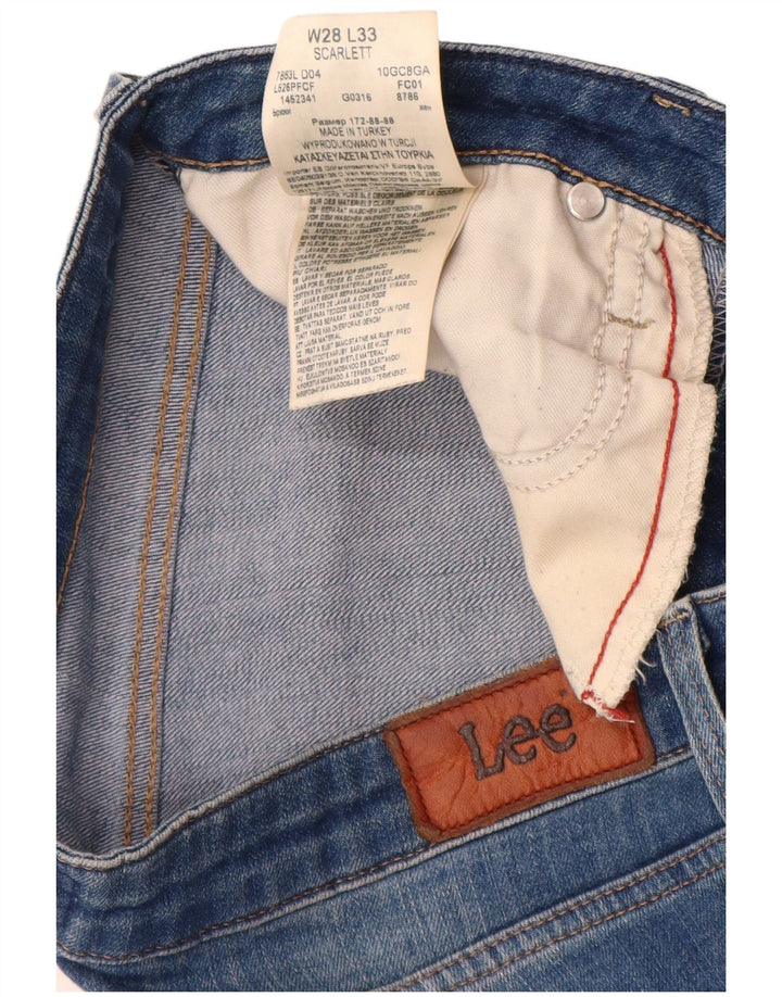 Lee Womens Scarlett Skinny Jeans W28 L31 Blue Cotton