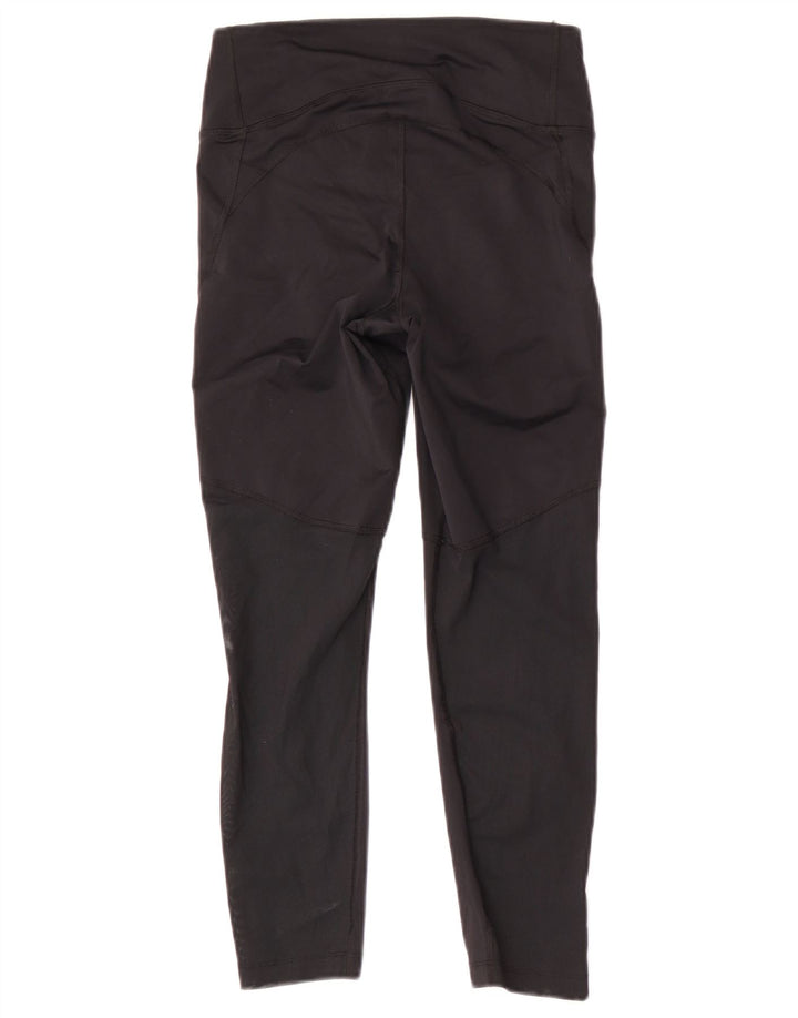 Nike Womens Dri Fit Crop Leggings UK 8 Small Black Polyester