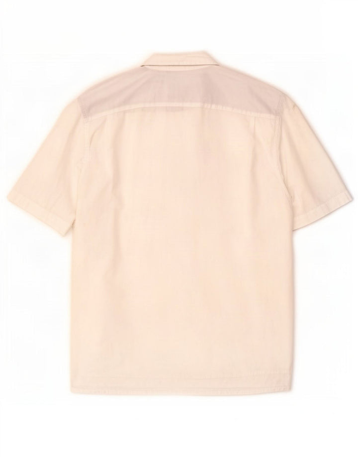 Wrangler Mens Short Sleeve Shirt Large White Cotton