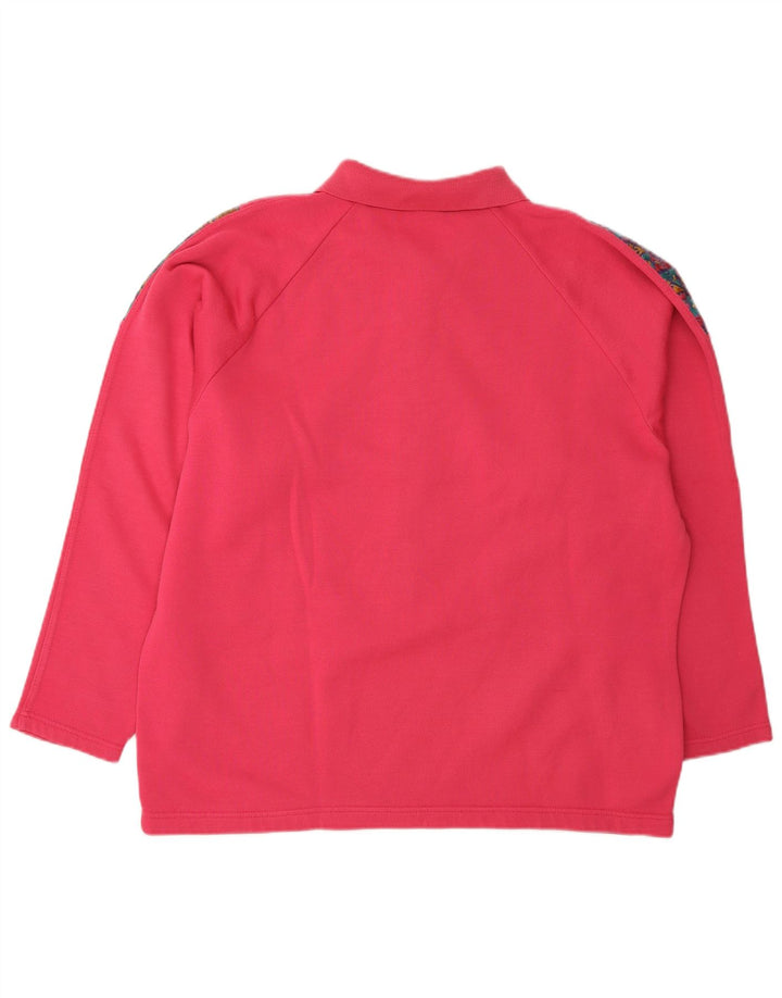 F.LLI Campagnolo Womens Sweatshirt Jumper UK 16 Large Pink Geometric