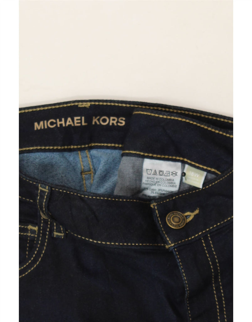 MICHAEL KORS Womens Capri Slim Jeans US 18 2XL W40 L25 Navy Blue Cotton Vintage Michael Kors and Second-Hand Michael Kors from Messina Hembry 