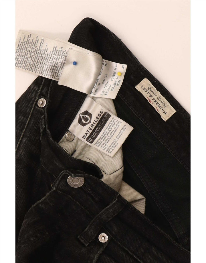 Levi's Mens Slim Jeans W31 L29 Black Cotton