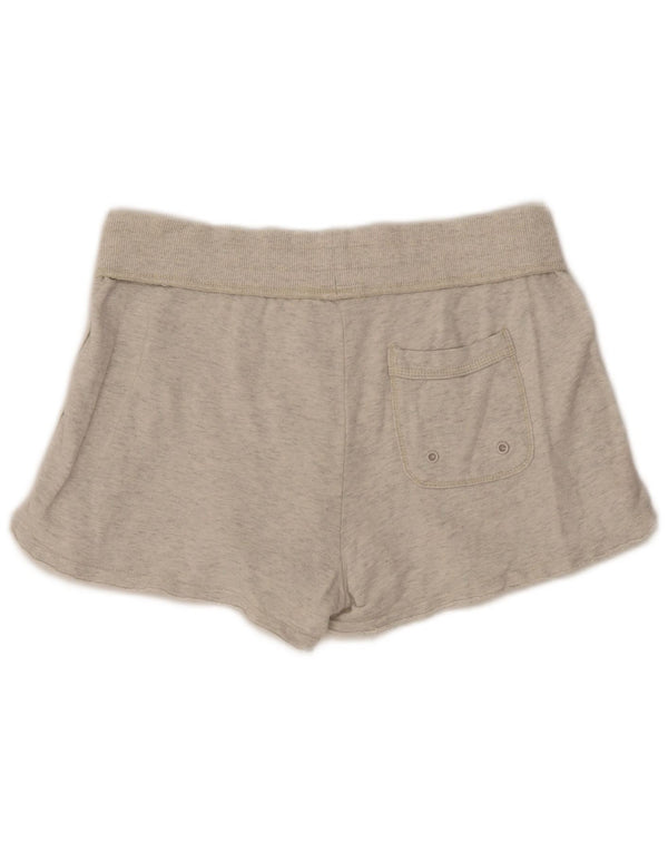 Nike Womens Graphic Sport Shorts UK 14 Large Grey Cotton