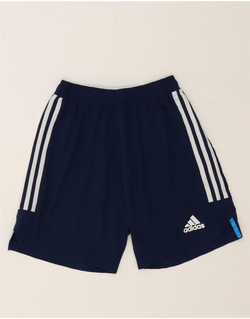 ADIDAS Mens Aeroready Sport Shorts UK 10 Small  Navy Blue Polyester Vintage Adidas and Second-Hand Adidas from Messina Hembry 