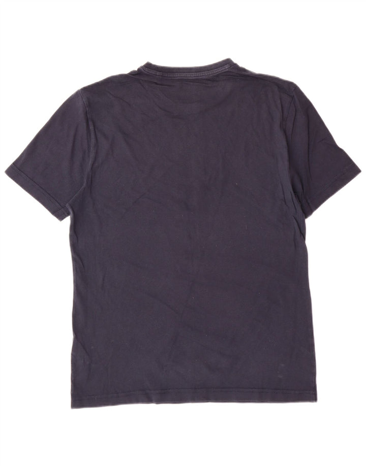 PENGUIN Mens Graphic T-Shirt Top Medium Navy Blue Cotton