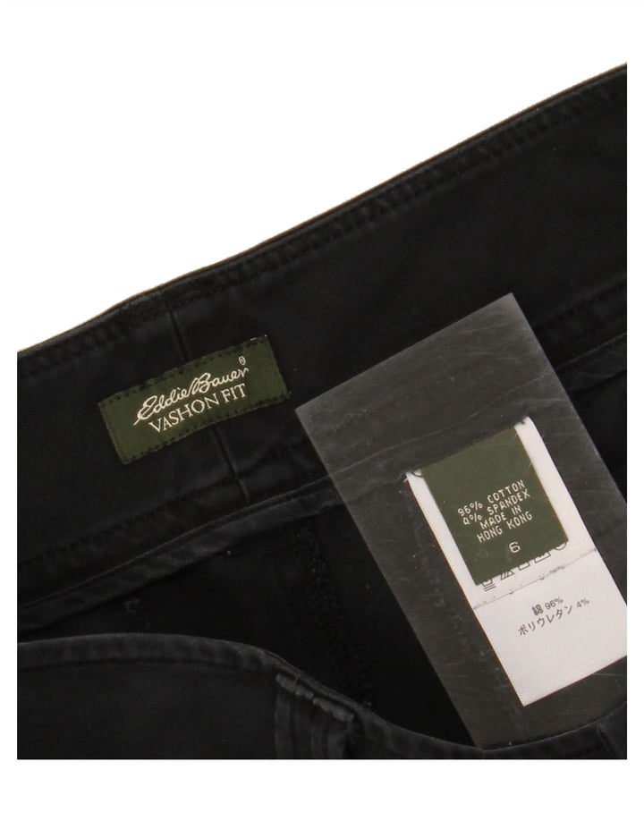 EDDIE BAUER Womens Vashon Fit Chino Trousers US 6 Medium W31 L29 Black Vintage Eddie Bauer and Second-Hand Eddie Bauer from Messina Hembry 