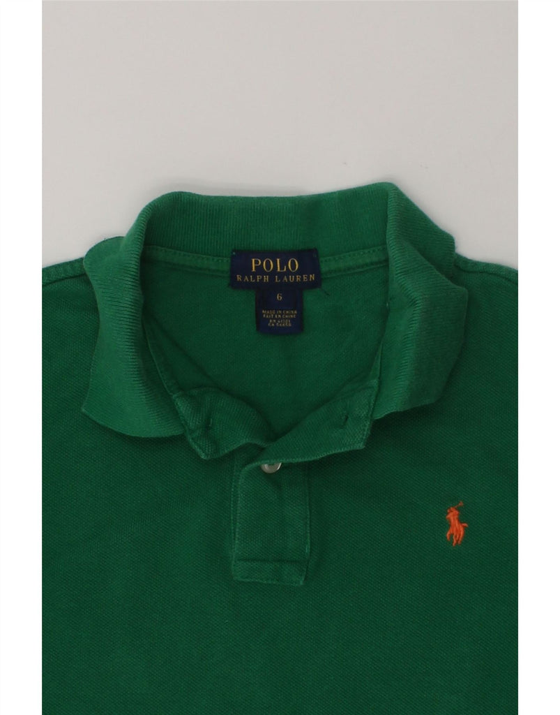 POLO RALPH LAUREN Boys Long Sleeve Polo Shirt 5-6 Years Grey Cotton | Vintage Polo Ralph Lauren | Thrift | Second-Hand Polo Ralph Lauren | Used Clothing | Messina Hembry 