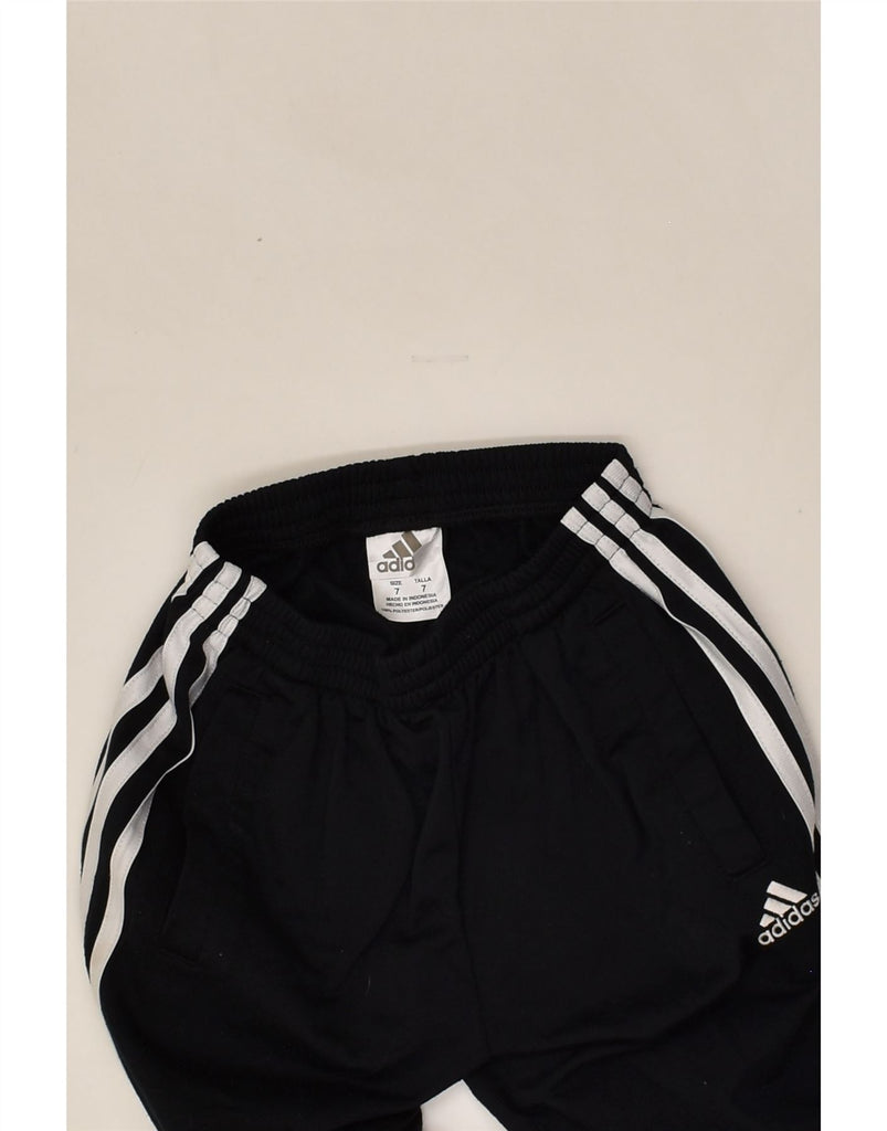 ADIDAS Boys Tracksuit Trousers 6-7 Years Black Polyester | Vintage Adidas | Thrift | Second-Hand Adidas | Used Clothing | Messina Hembry 