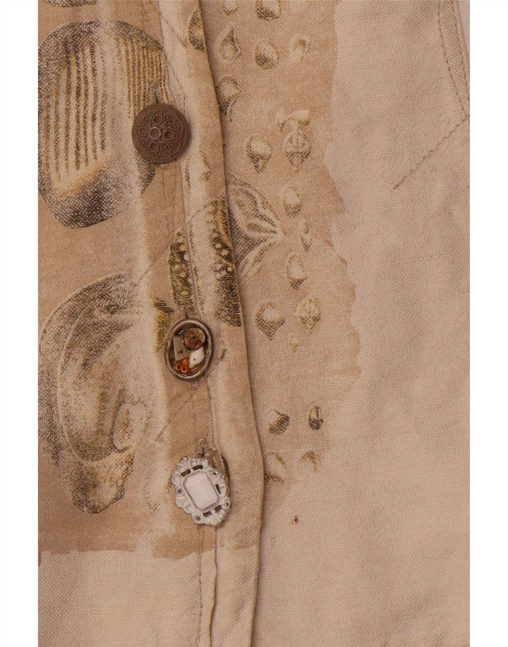 ELISA CAVALETTI Womens 3/4 Sleeve Blazer Jacket UK 14 Large Beige