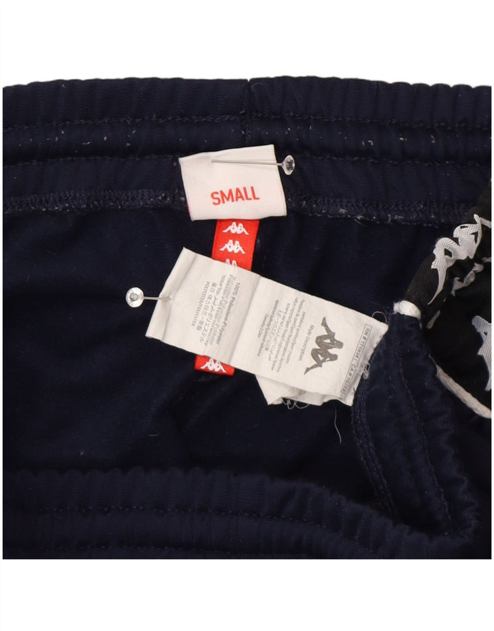 Kappa Mens Graphic Tracksuit Trousers Small Navy Blue Colourblock