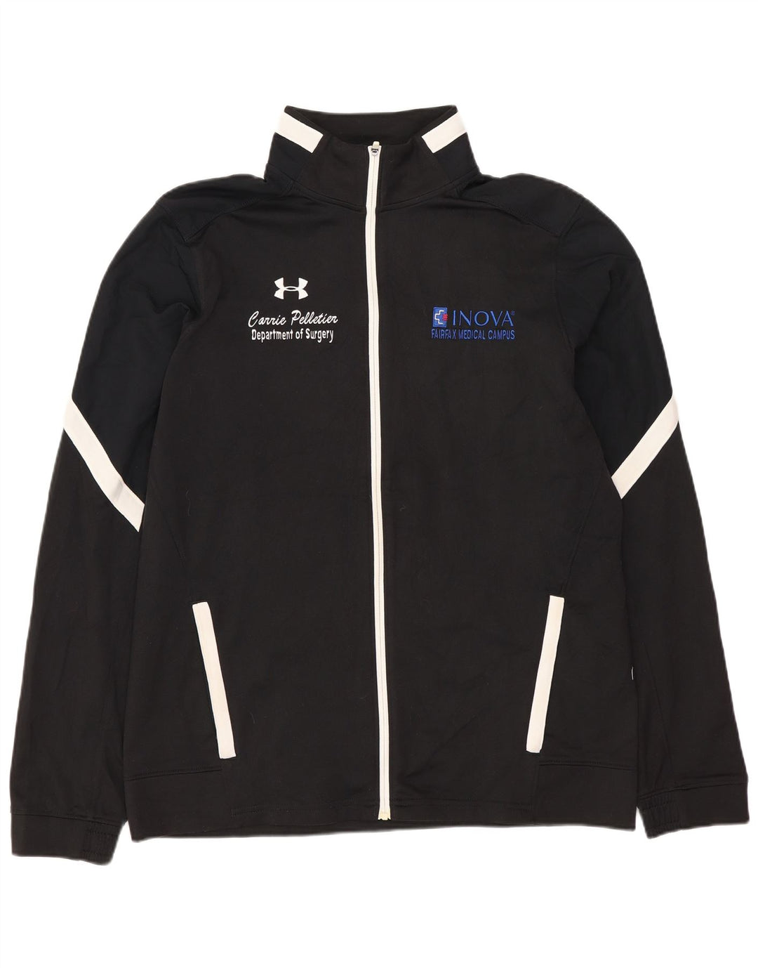 Under Armour Mens Graphic Tracksuit Top Jacket Medium Black Polyester