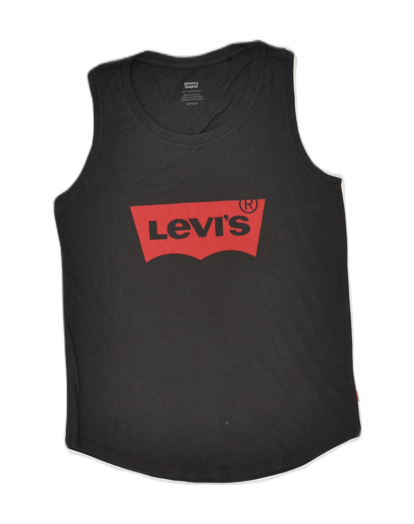 LEVI'S Mens Graphic Vest Top XS Black Cotton | Vintage Levi's | Thrift | Second-Hand Levi's | Used Clothing | Messina Hembry 