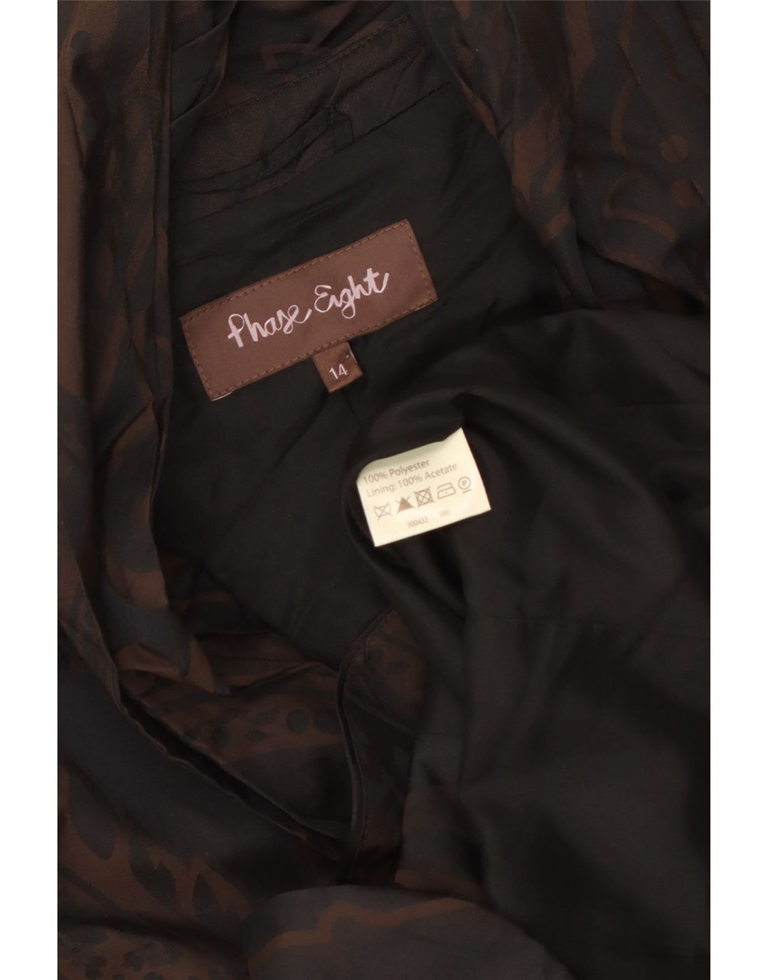 Phase Eight Womens 3/4 Sleeve Blazer Jacket UK 14 Medium Brown Paisley