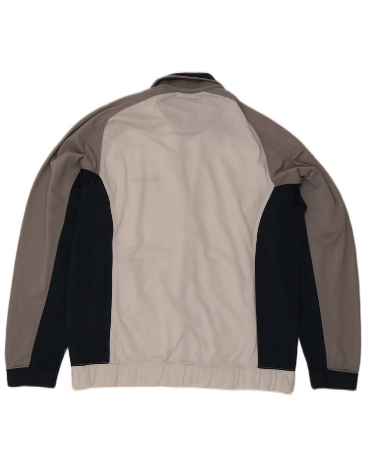 Champion Mens Tracksuit Top Jacket Large White Colourblock Polyester