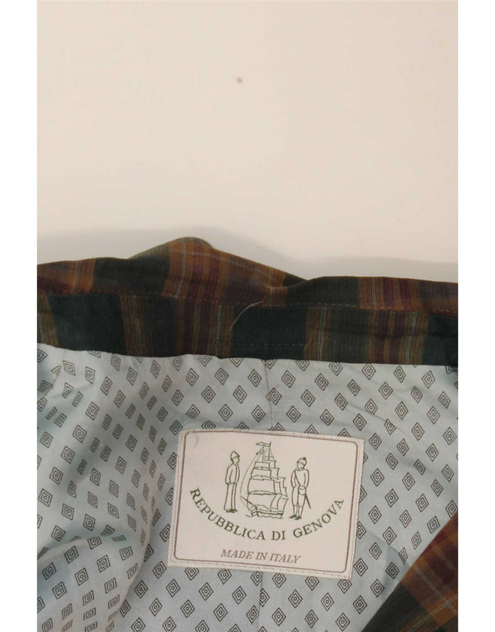 Vintage Mens 2 Button Blazer Jacket UK 40 Large Green Check