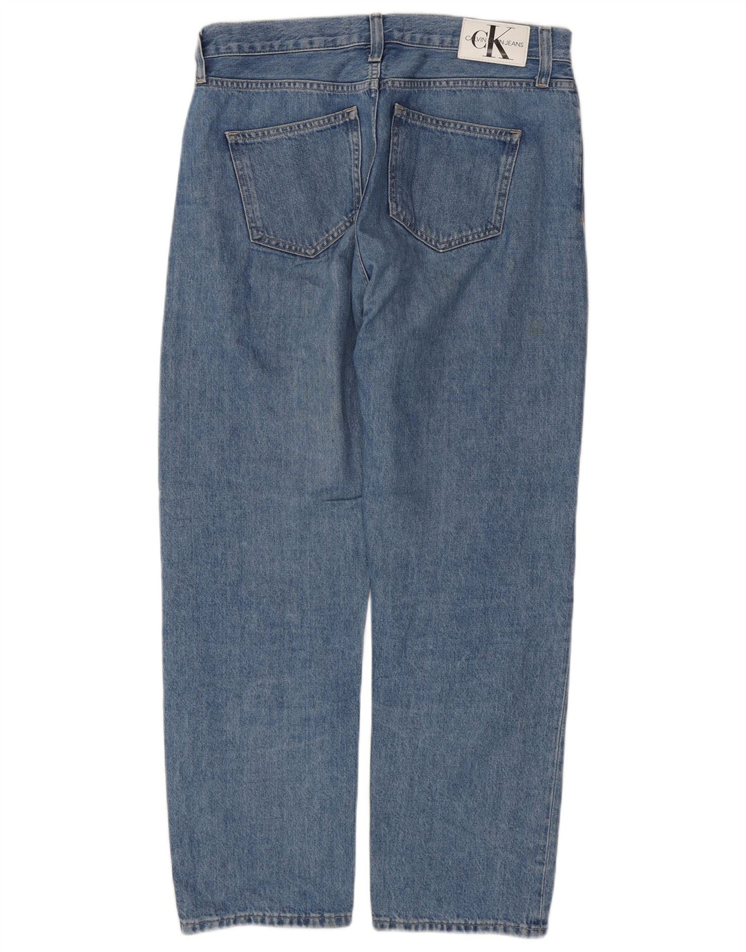 CALVIN KLEIN Mens High Waist Straight Jeans W30 L28 Blue Cotton