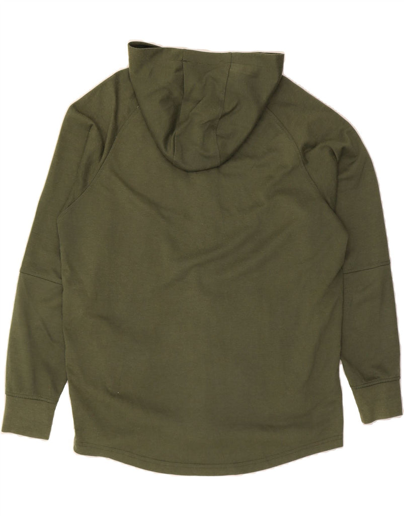 JACK & JONES Mens Zip Hoodie Sweater 2XL Green Cotton Vintage Jack & Jones and Second-Hand Jack & Jones from Messina Hembry 