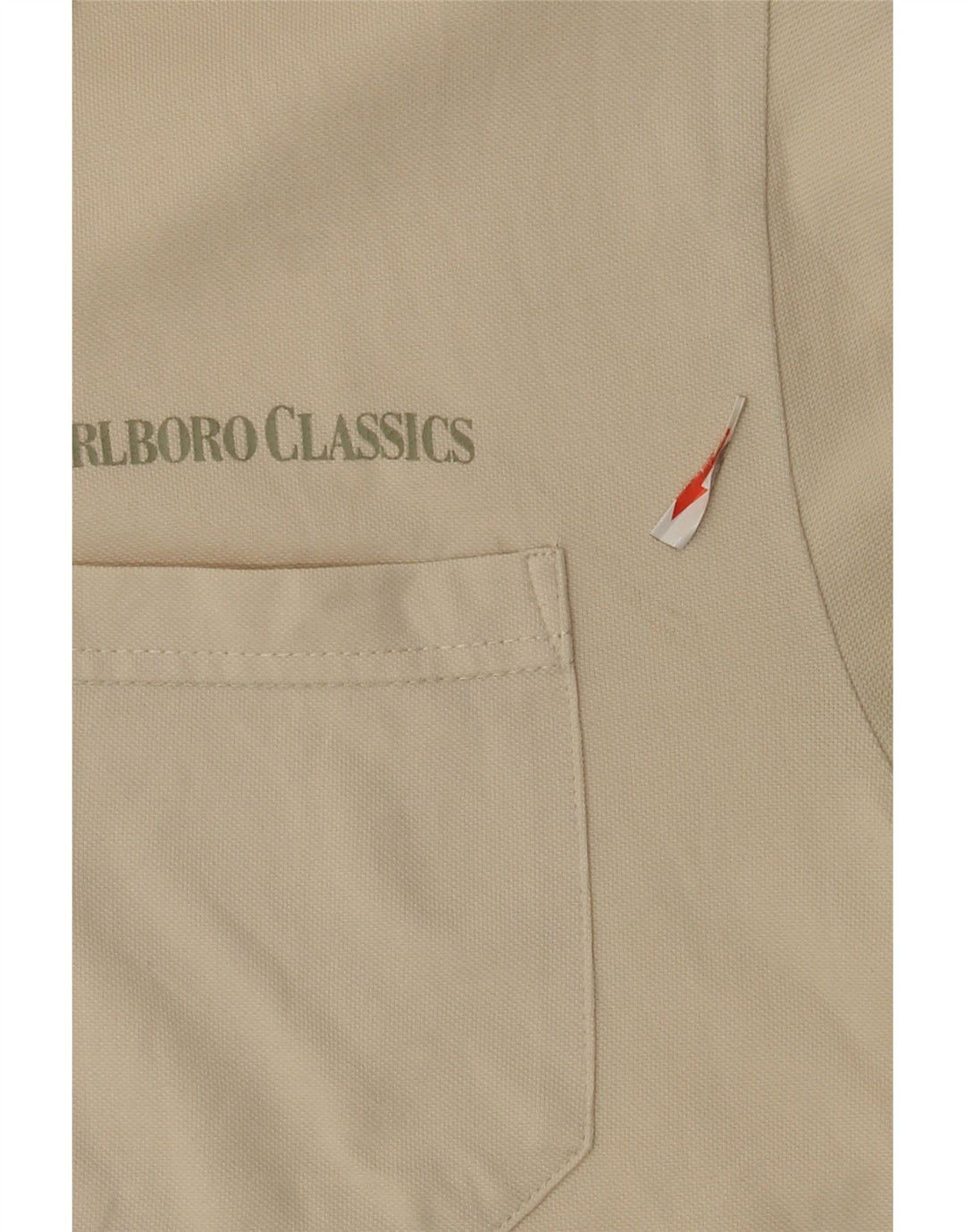 Marlboro Classics Mens Polo Shirt Medium Off White Cotton