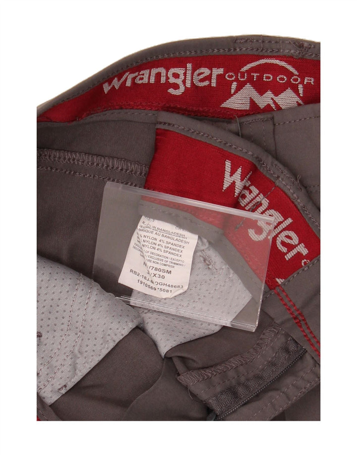 WRANGLER Mens Straight Casual Trousers W32 L30 Grey Nylon Vintage Wrangler and Second-Hand Wrangler from Messina Hembry 