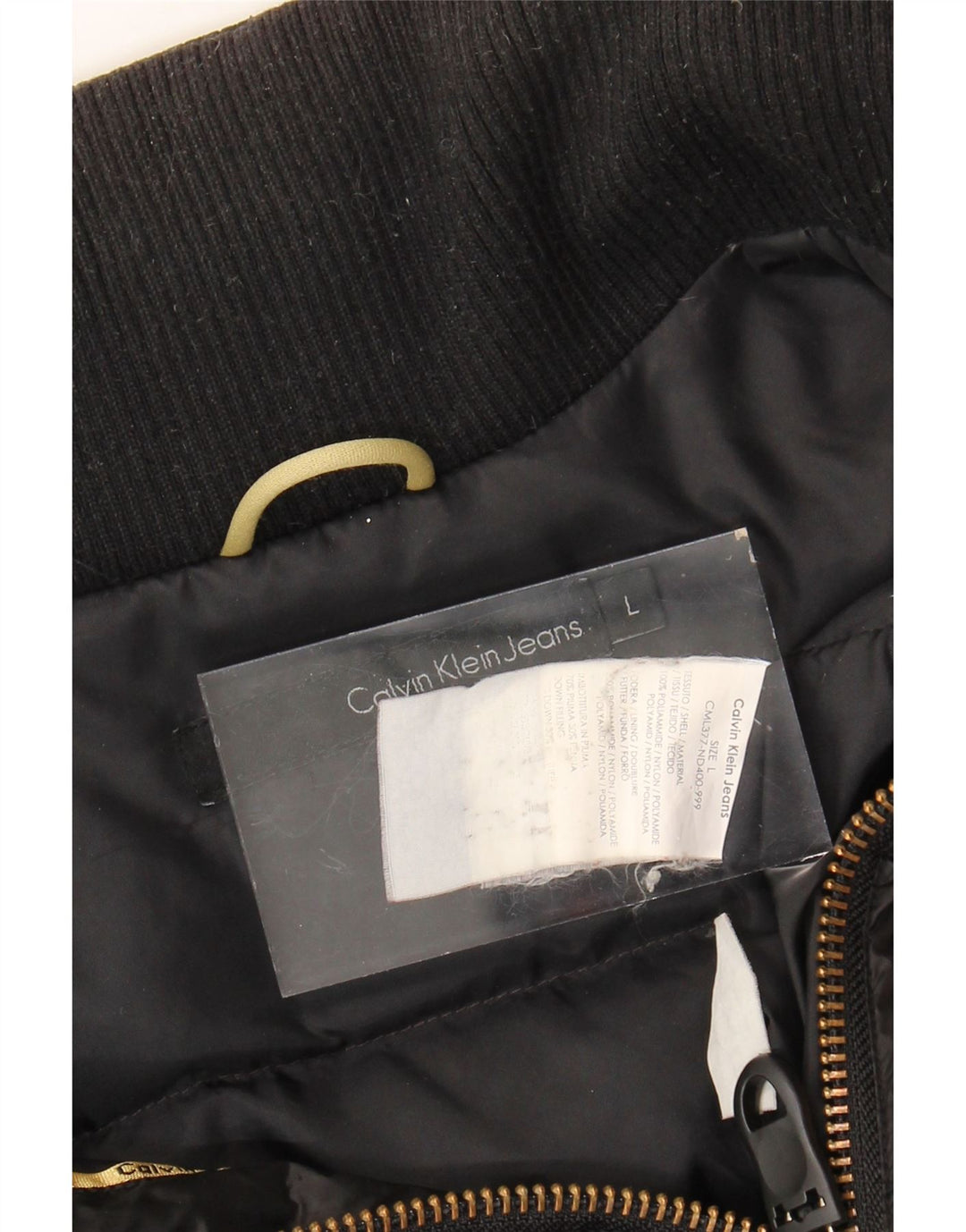 CALVIN KLEIN JEANS Womens Padded Jacket UK 16 Large Black Polyamide Vintage Calvin Klein Jeans and Second-Hand Calvin Klein Jeans from Messina Hembry 