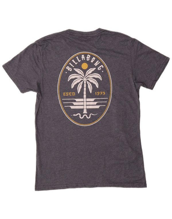 Billabong Mens Graphic T-Shirt Top Medium Navy Blue Cotton