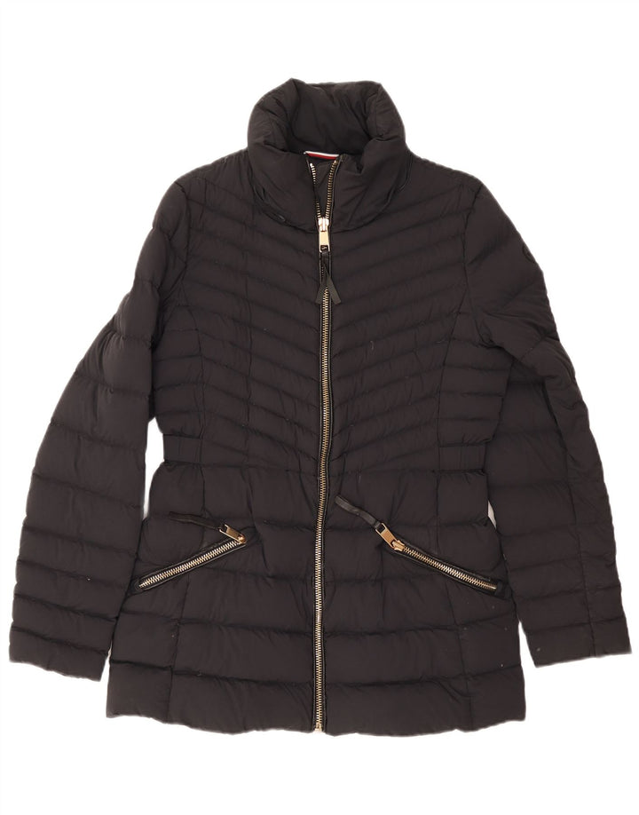 Tommy Hilfiger Womens Padded Jacket UK 12 Medium Navy Blue Polyamide