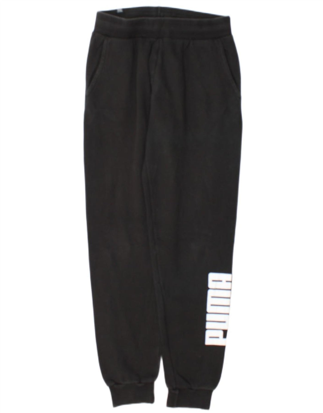 Puma Mens Graphic Tracksuit Trousers Joggers Small Black Cotton