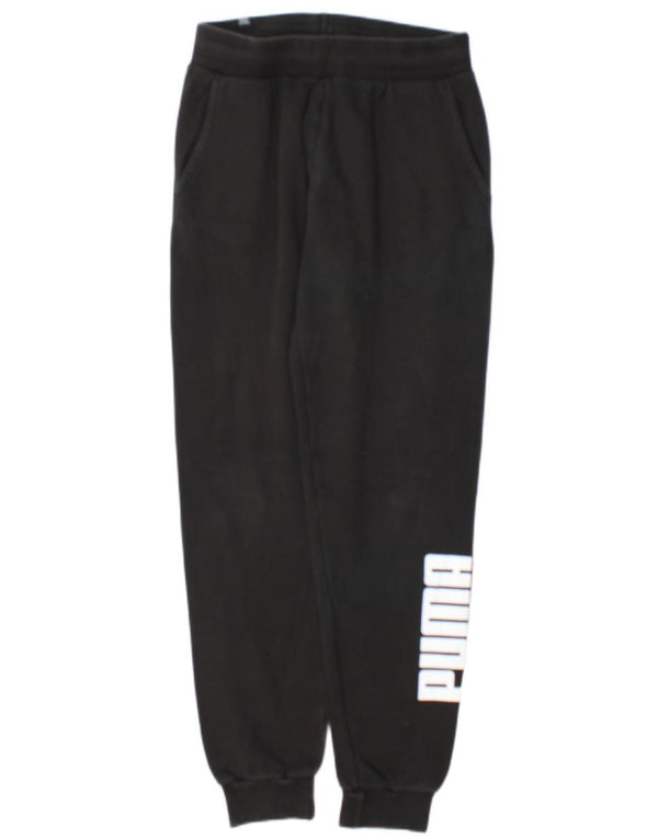 Puma Mens Graphic Tracksuit Trousers Joggers Small Black Cotton
